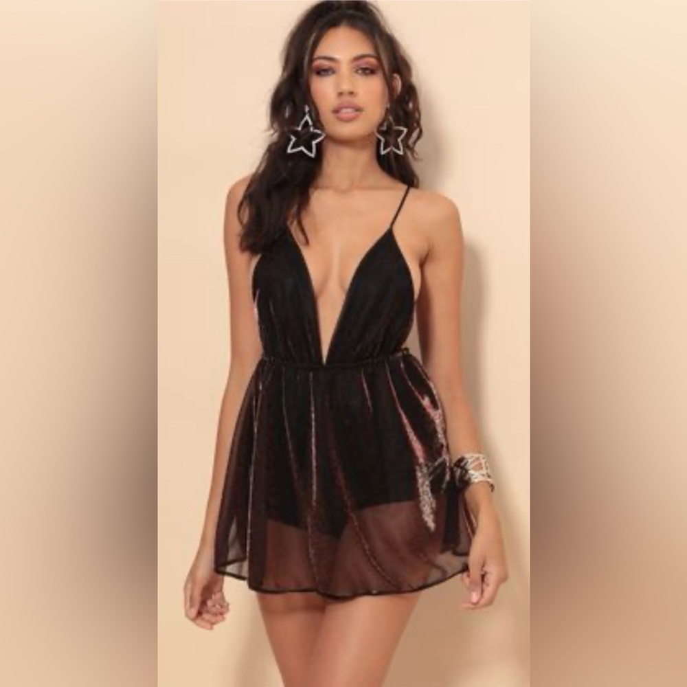 Lucy In The Sky Skylar Love Ties Dress In Black Red Leopard